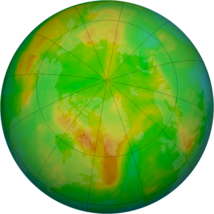 Arctic ozone map for 11 June 1994